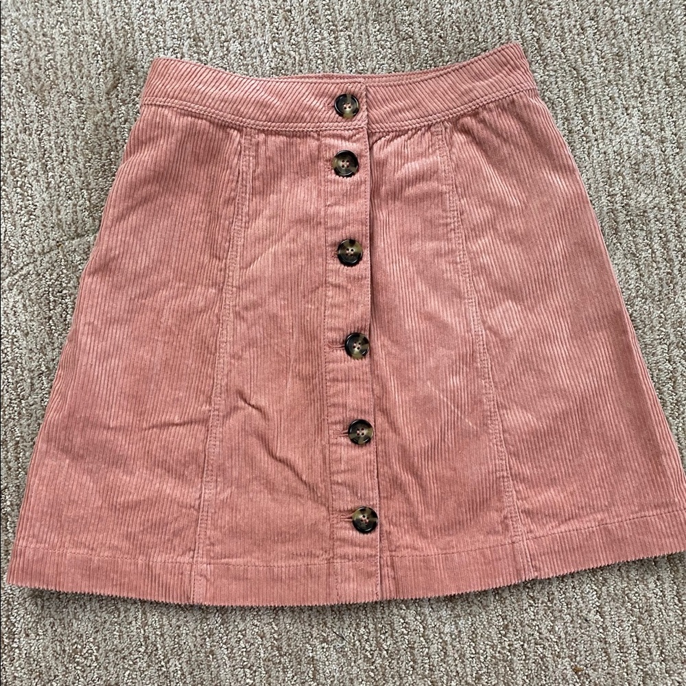 Blush Pink Corduroy skirt